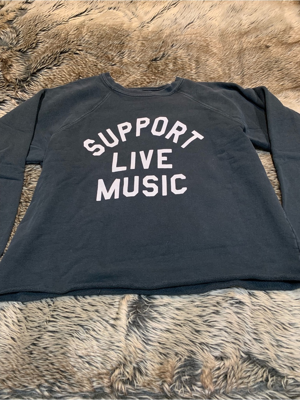 RetroBrand Support Live Music Sweatshirt Size L